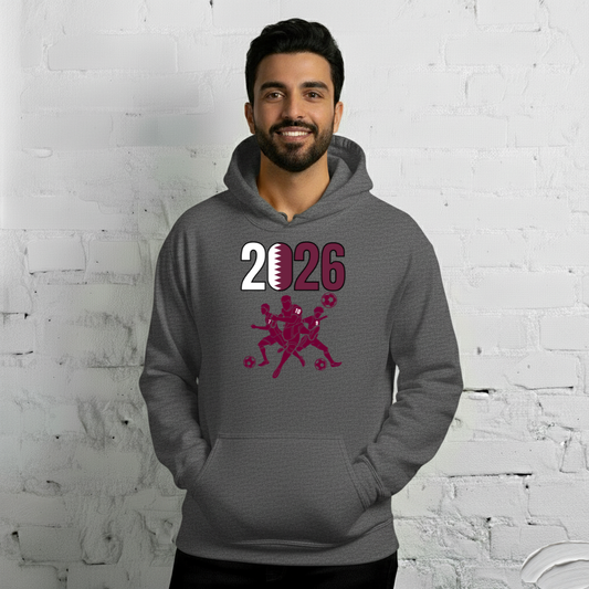 Qatar World Cup 2026 Fitted Hoodie | Sprints_Trio