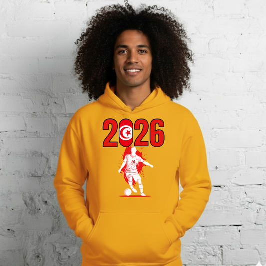 Tunisia World Cup 2026 Fitted Hoodie | Slick_Move_WH