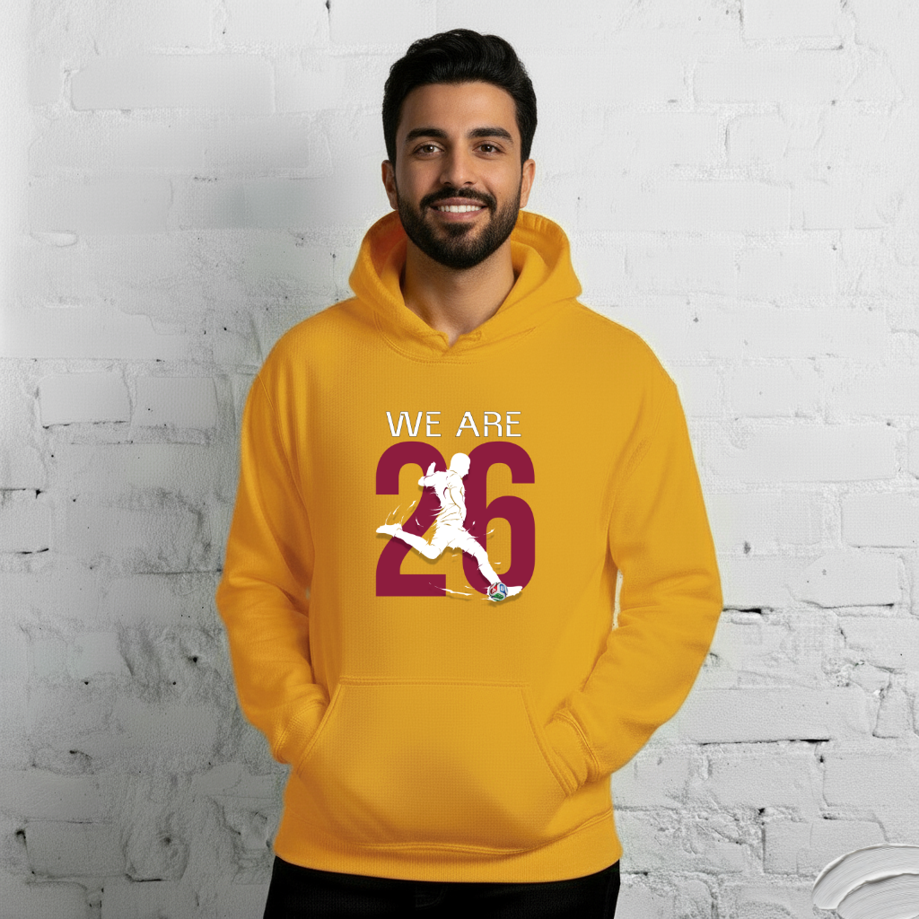 Qatar World Cup 2026 Fitted Hoodie | We_Are_26