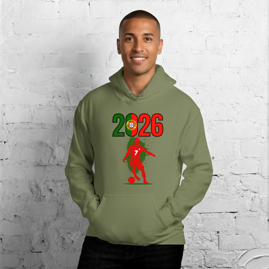 Portugal World Cup 2026 Fitted Hoodie | Slick Move_RD