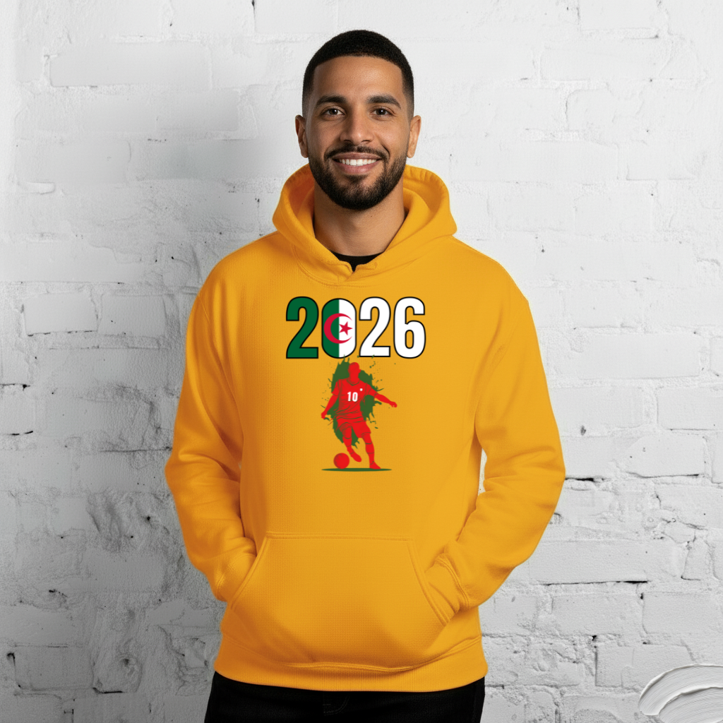 Algeria World Cup 2026 Fitted Hoodie | Slick_Move_RD