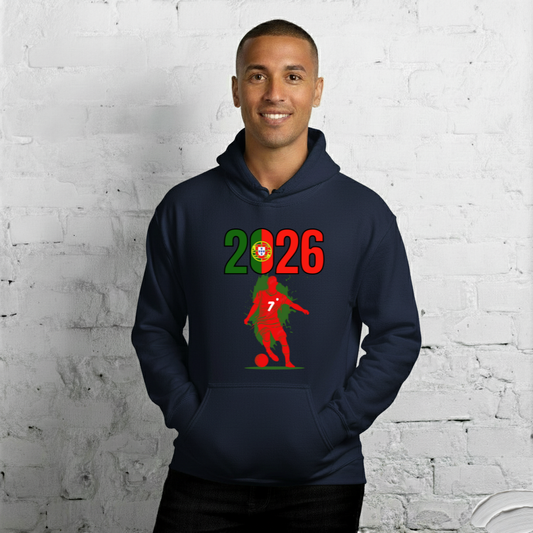 Portugal World Cup 2026 Fitted Hoodie | Slick Move_RD