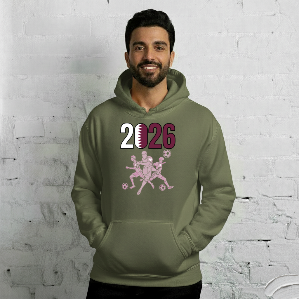 Qatar World Cup 2026 Fitted Hoodie | Sprints_Trio_LP