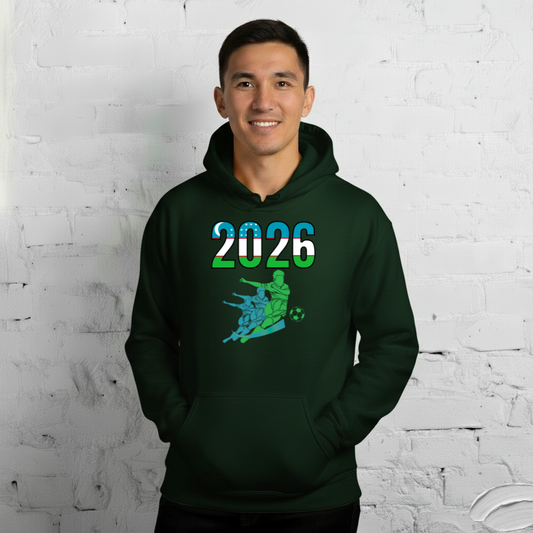 Uzbekistan World Cup 2026 Fitted Hoodie | Rising Jist
