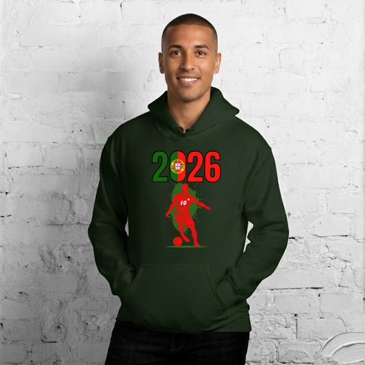 Portugal World Cup 2026 Fitted Hoodie | Slick Move_RD