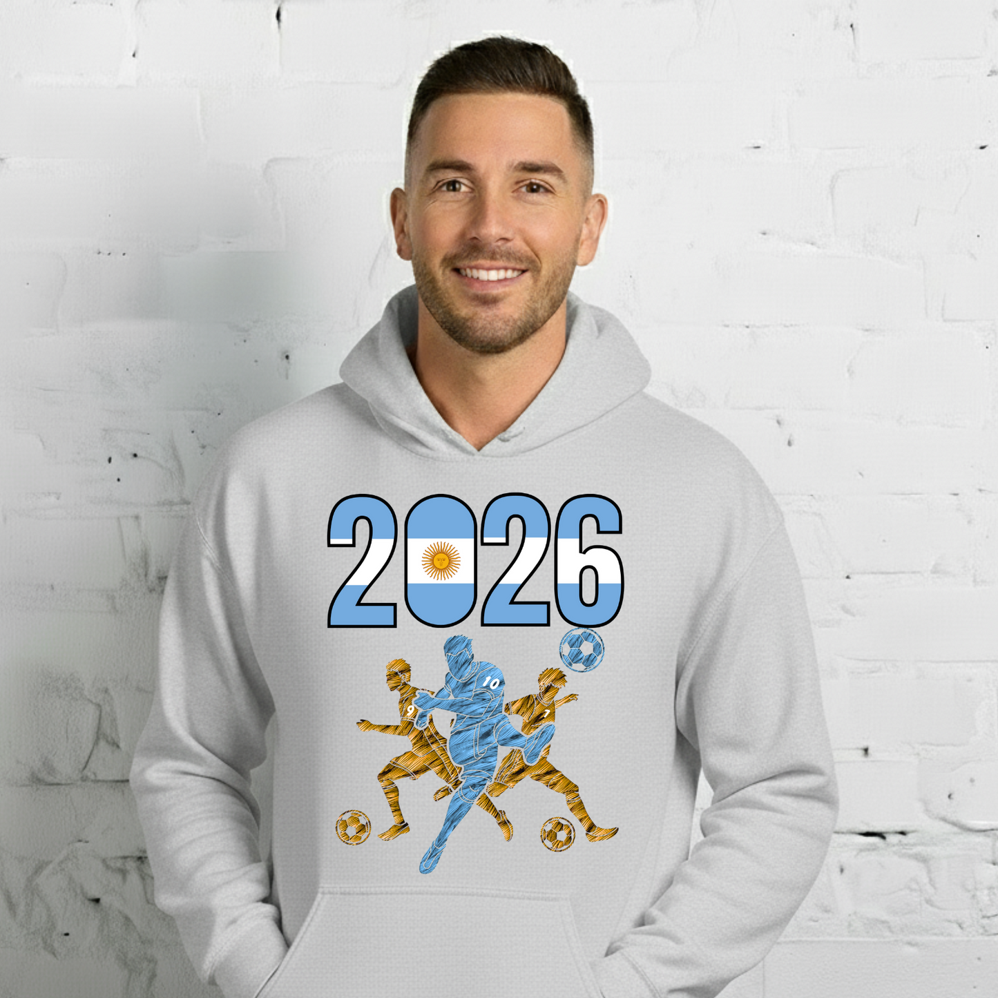 Argentina World Cup 2026 Fitted Hoodie | Sprints_Trio_YL