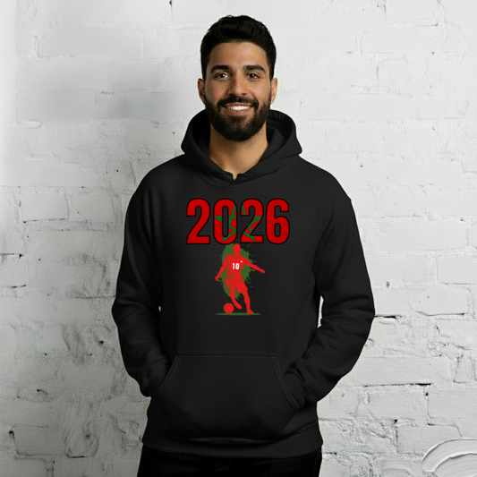 Morocco World Cup 2026 Fitted Hoodie | Slick_Move_RD