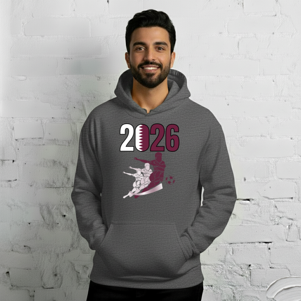 Qatar World Cup 2026 Fitted Hoodie | Rising_Jist