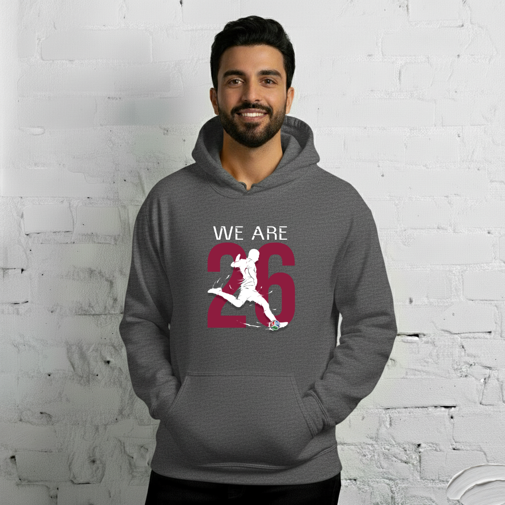 Qatar World Cup 2026 Fitted Hoodie | We_Are_26