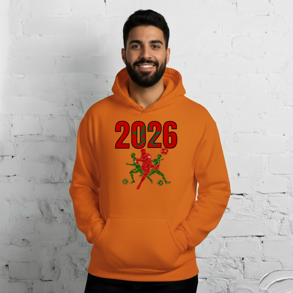 Morocco World Cup 2026 Fitted Hoodie | Sprints_Trio