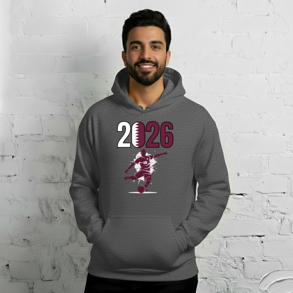 Qatar World Cup 2026 Fitted Hoodie | Let's Play