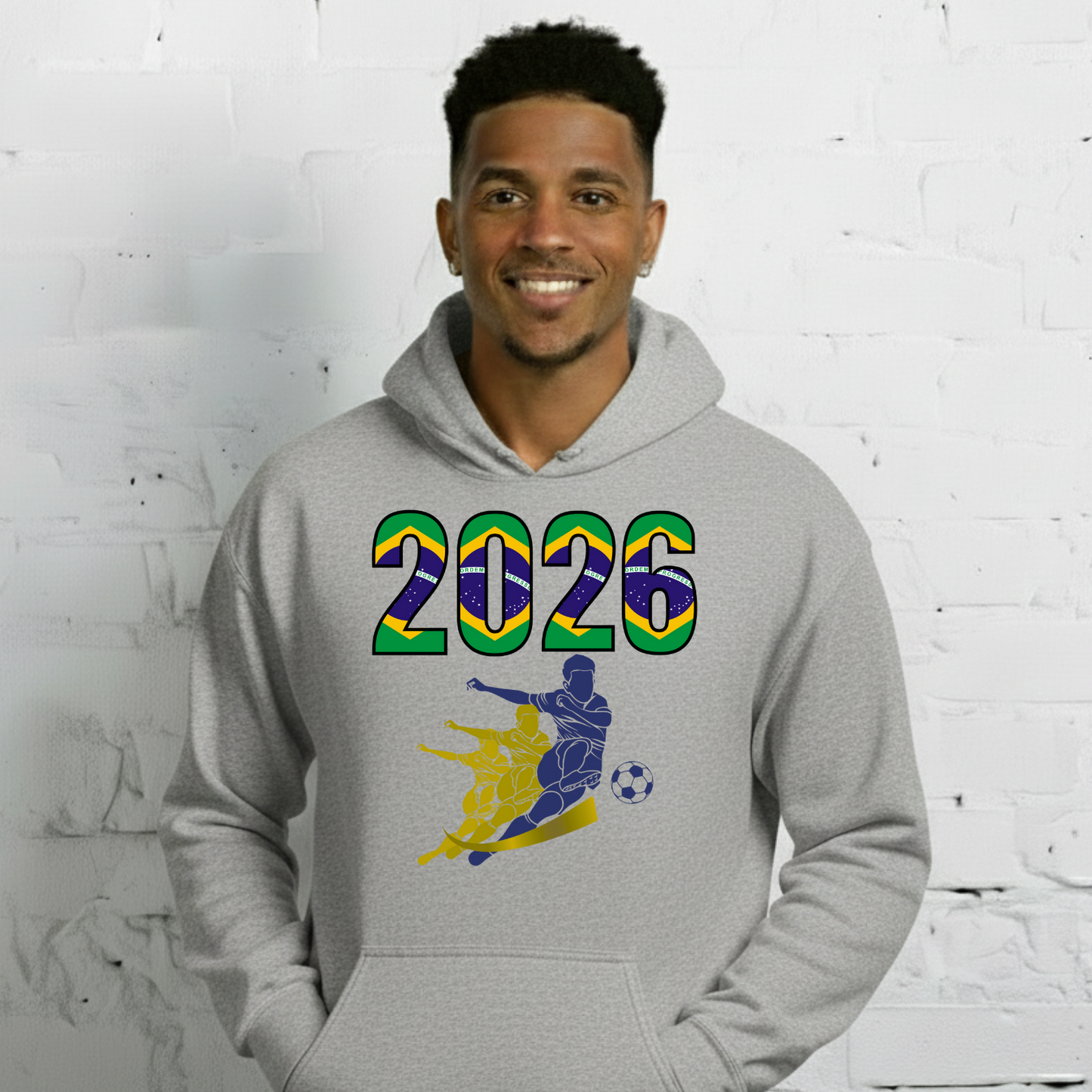 Brazil World Cup 2026 Fitted Hoodie | Rising_Jist_BL