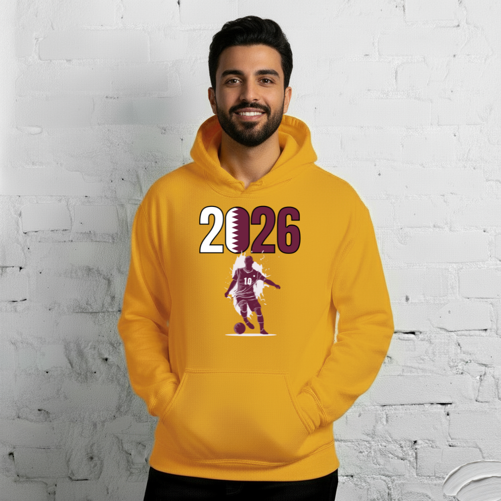 Qatar World Cup 2026 Fitted Hoodie | Slick_Move