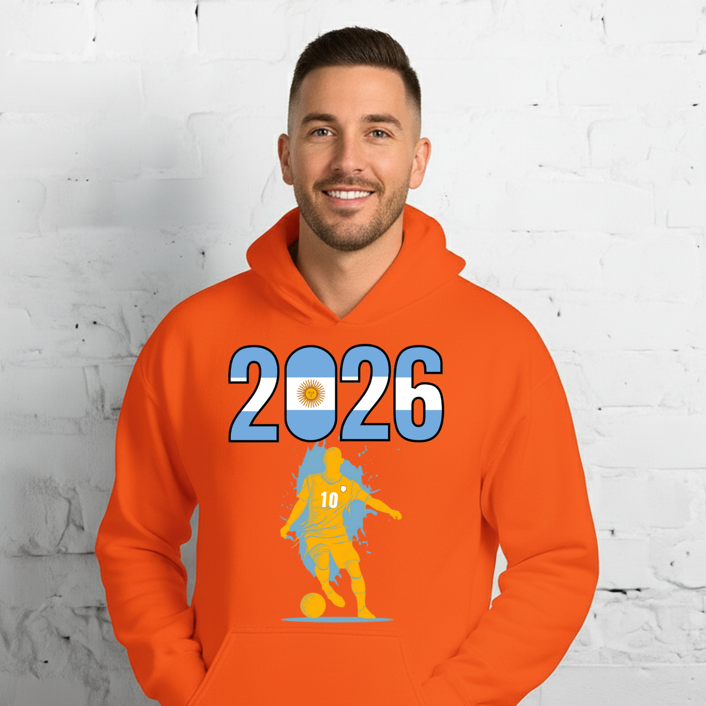 Argentina World Cup 2026 Fitted Hoodie | Slick_Move_GLD