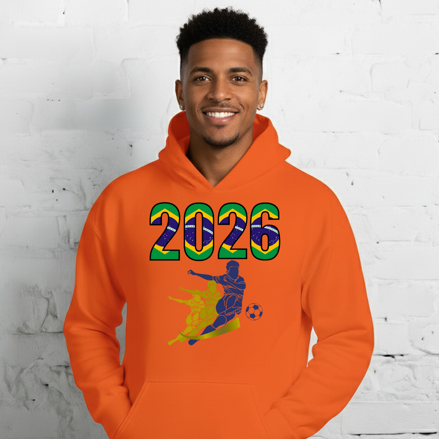 Brazil World Cup 2026 Fitted Hoodie | Rising_Jist_BL