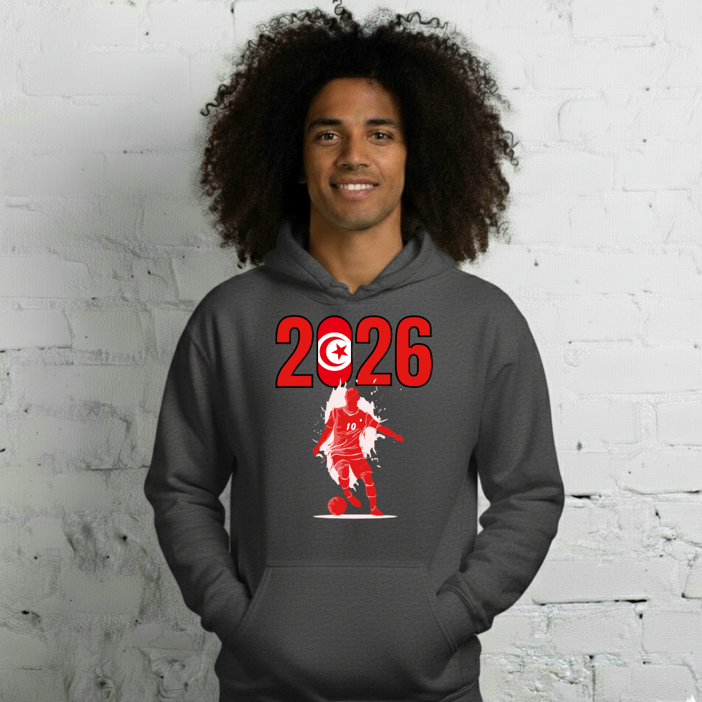 Tunisia World Cup 2026 Fitted Hoodie | Slick_Move_RD
