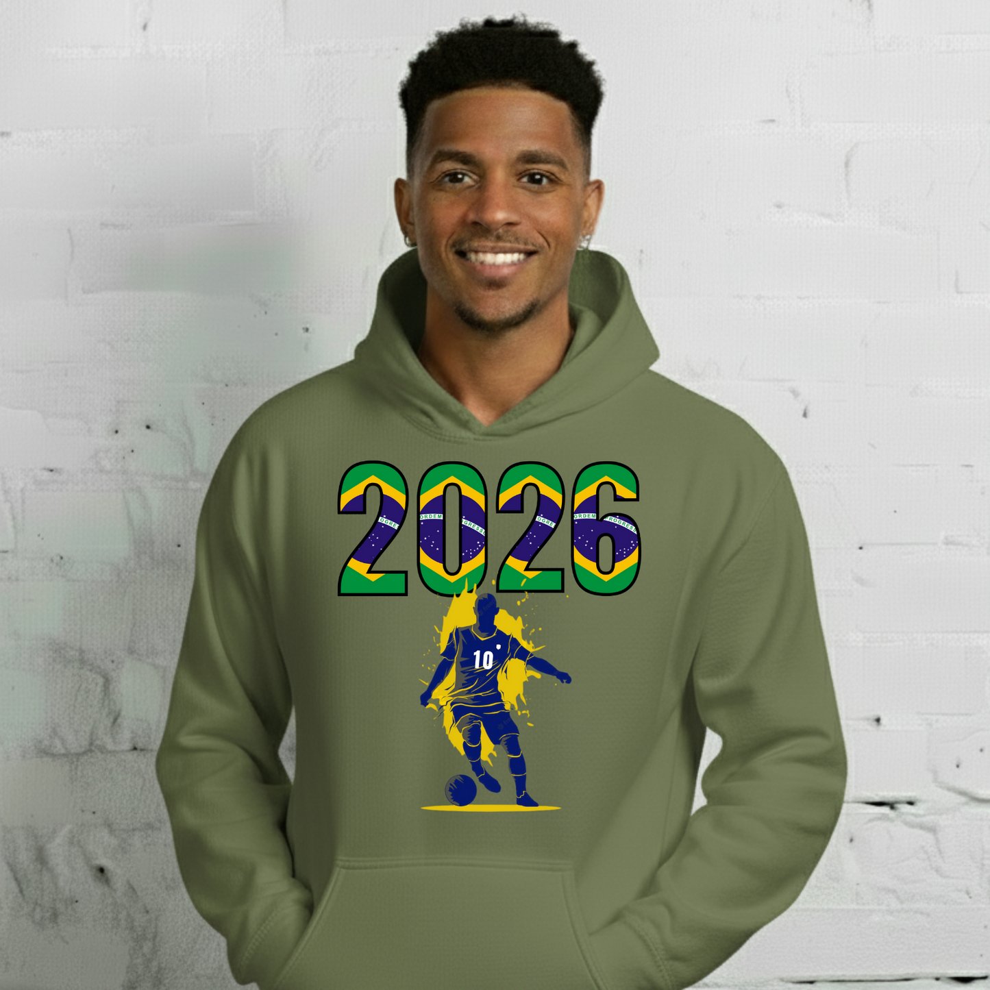 Brazil World Cup 2026 Fitted Hoodie | Slick_Move_BL