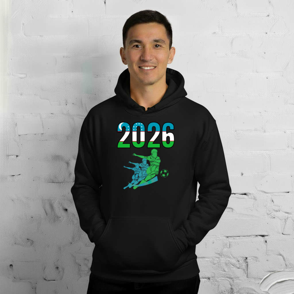 Uzbekistan World Cup 2026 Fitted Hoodie | Rising Jist