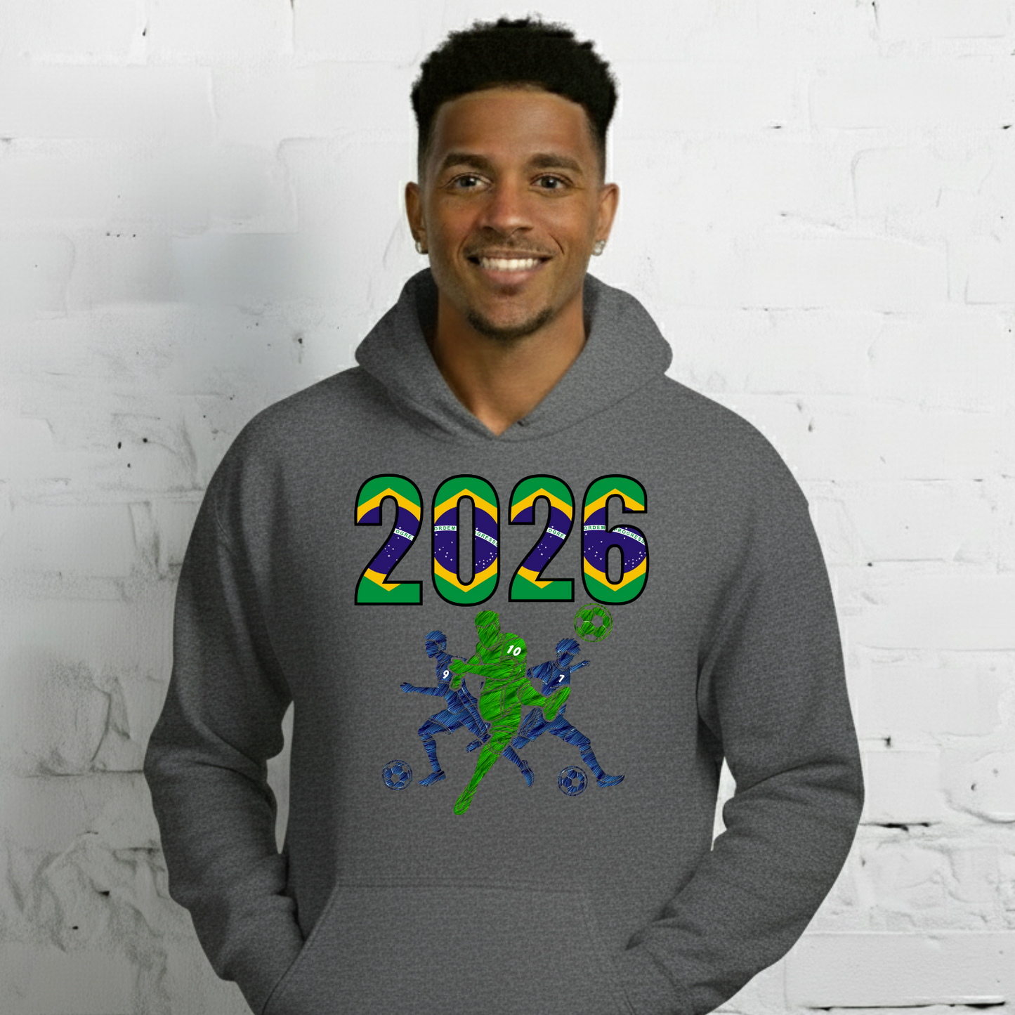 Brazil World Cup 2026 Fitted Hoodie | Sprints_Trio_GR