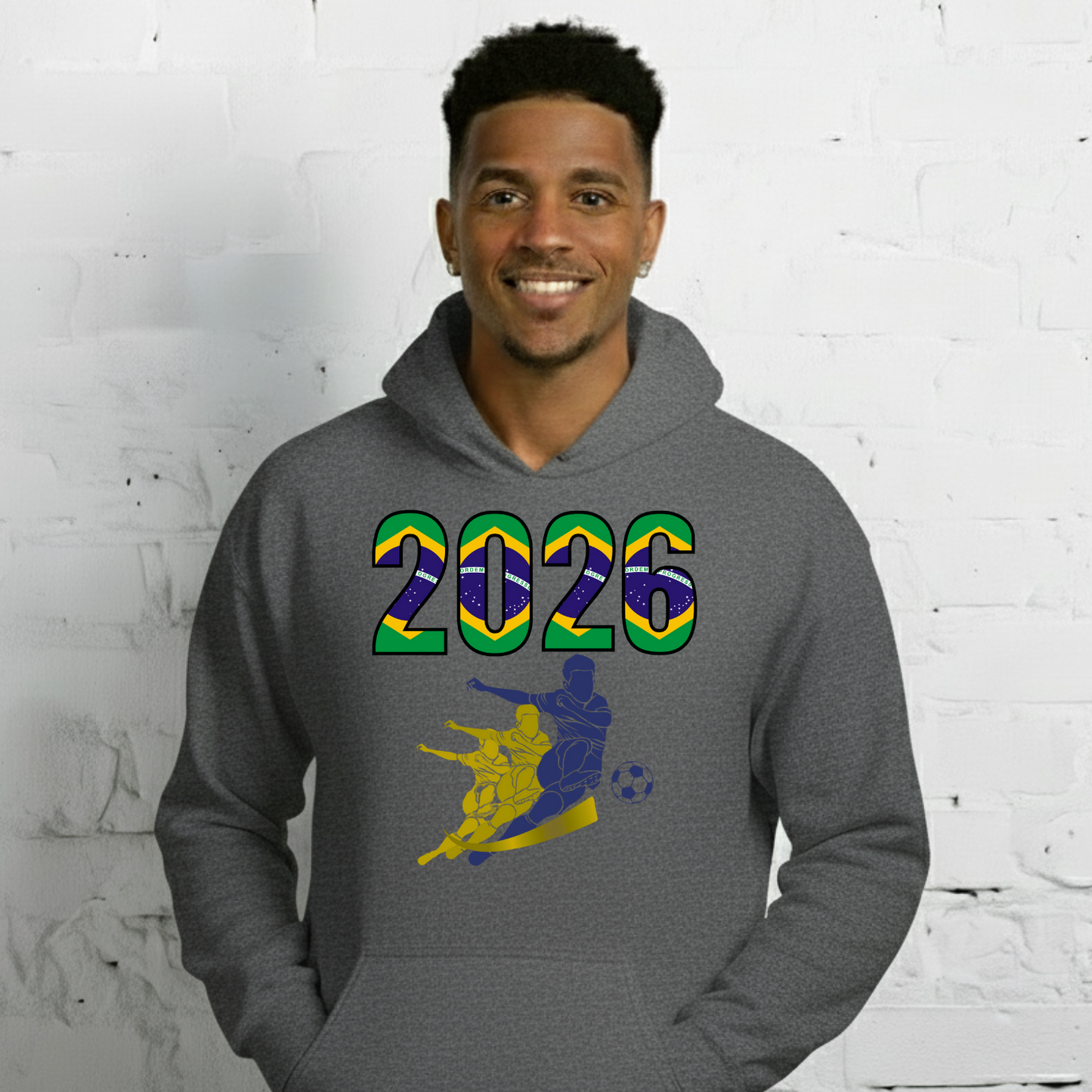 Brazil World Cup 2026 Fitted Hoodie | Rising_Jist_BL