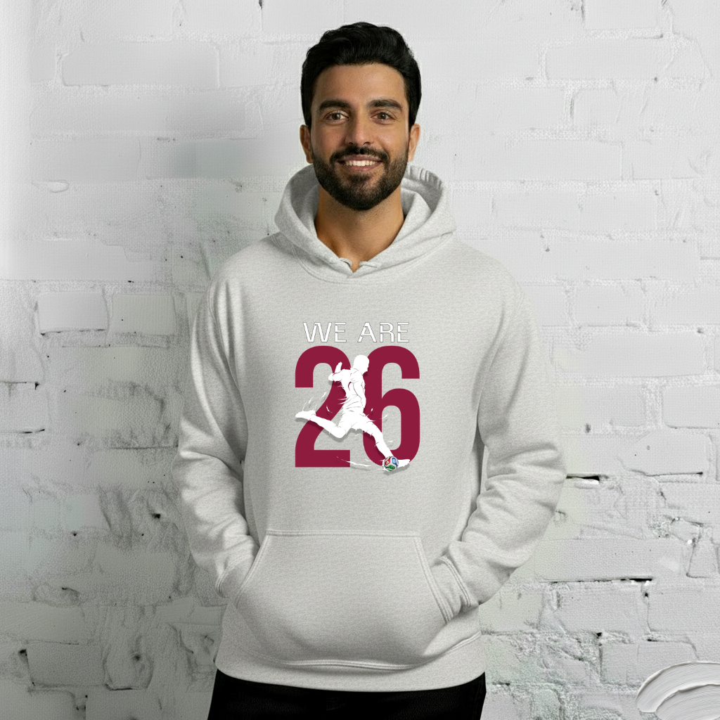 Qatar World Cup 2026 Fitted Hoodie | We_Are_26