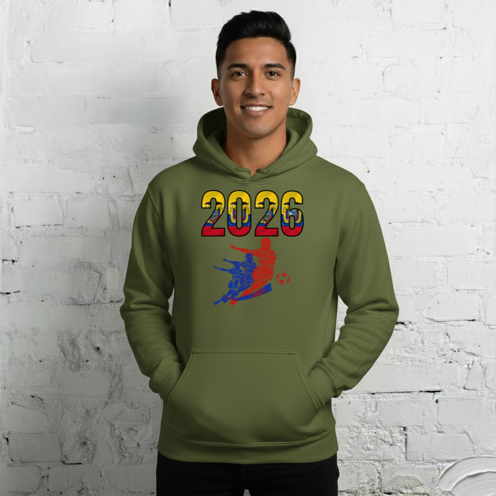 Ecuador World Cup 2026 Fitted Hoodie | Rising_Jist_RD