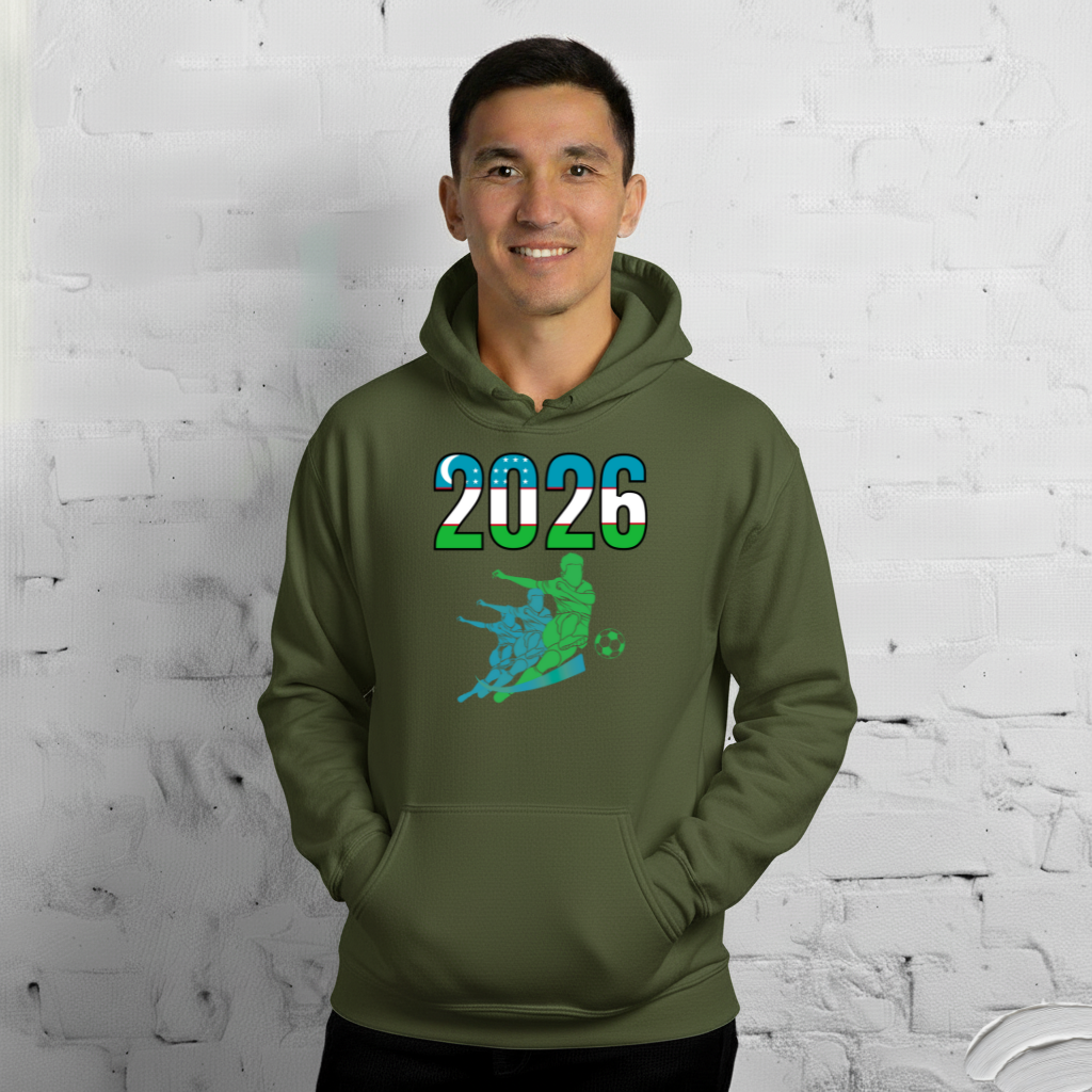 Uzbekistan World Cup 2026 Fitted Hoodie | Rising Jist