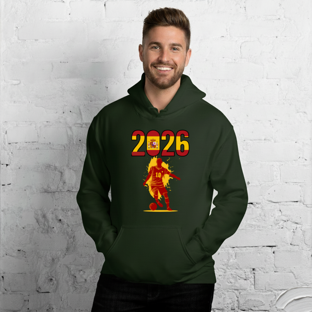 Spain World Cup 2026 Fitted Hoodie | Slick_Move_RD
