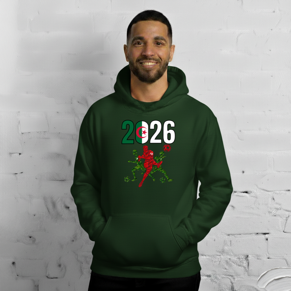 Algeria World Cup 2026 Fitted Hoodie | Sprints_Trio