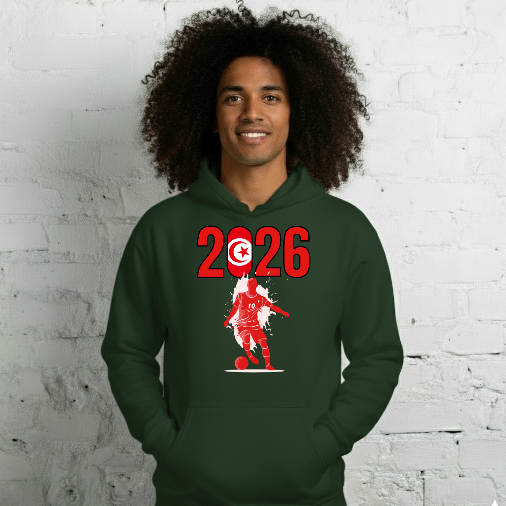 Tunisia World Cup 2026 Fitted Hoodie | Slick_Move_RD