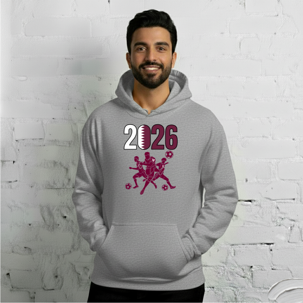 Qatar World Cup 2026 Fitted Hoodie | Sprints_Trio