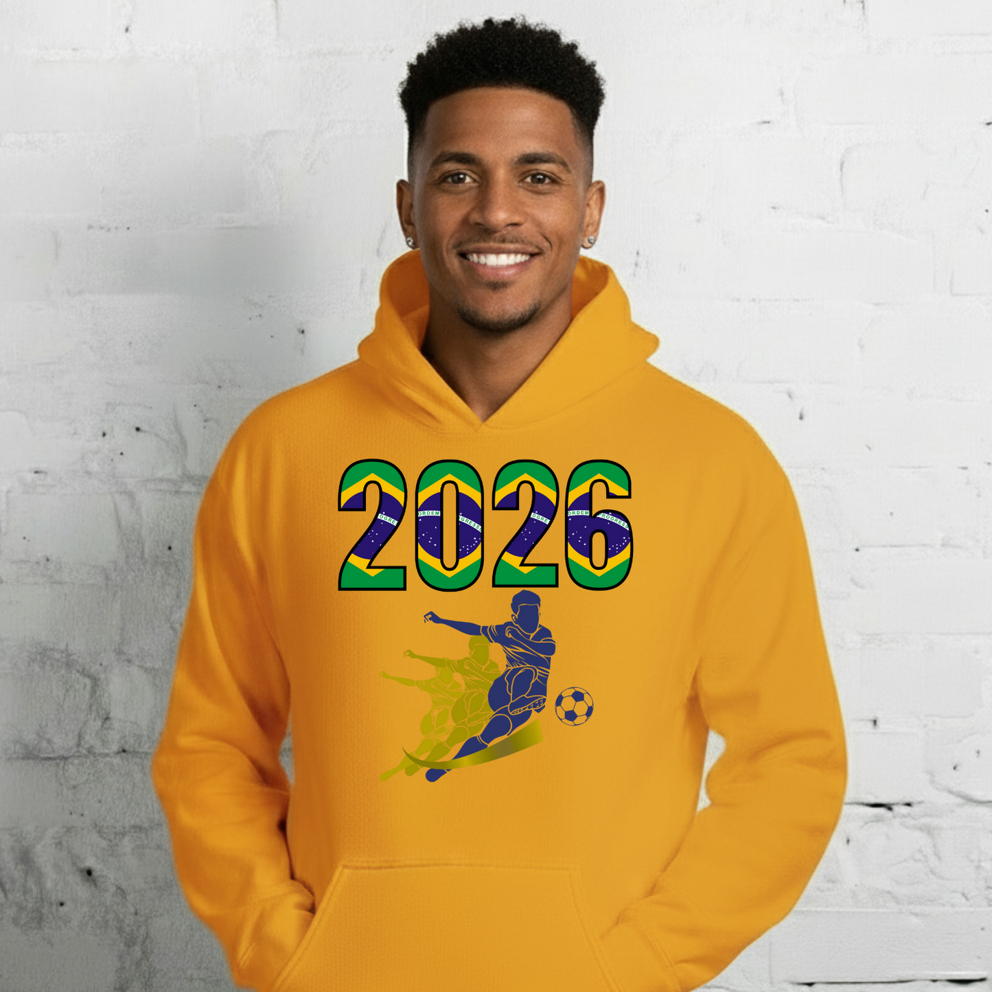 Brazil World Cup 2026 Fitted Hoodie | Rising_Jist_BL