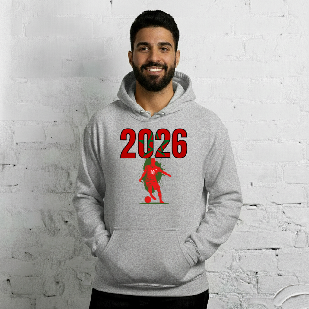 Morocco World Cup 2026 Fitted Hoodie | Slick_Move_RD