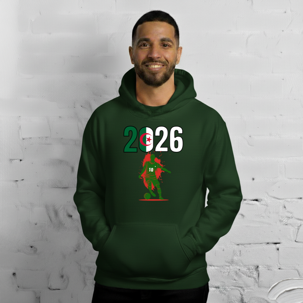 Algeria World Cup 2026 Fitted Hoodie | Slick_Move_GR