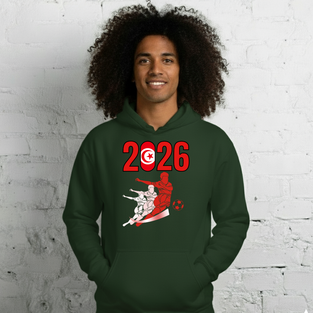 Tunisia World Cup 2026 Fitted Hoodie | Rising_Jist