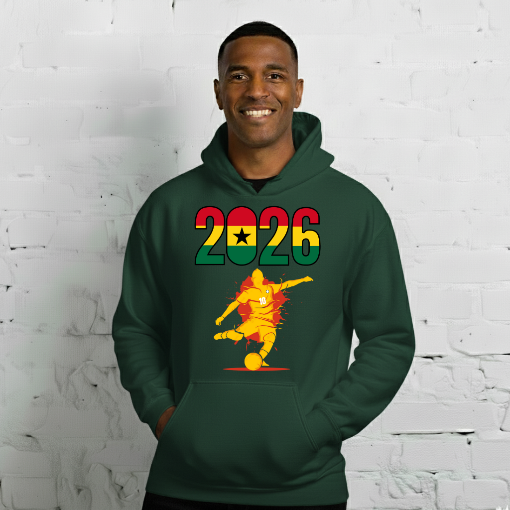 Ghana World Cup 2026 Fitted Hoodie | Let'sPlay_YL