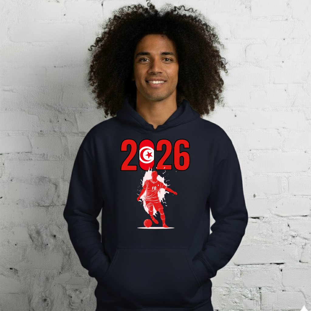 Tunisia World Cup 2026 Fitted Hoodie | Slick_Move_RD
