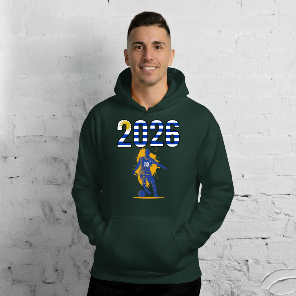 Uruguay World Cup 2026 Fitted Hoodie | Slick_Move_BL