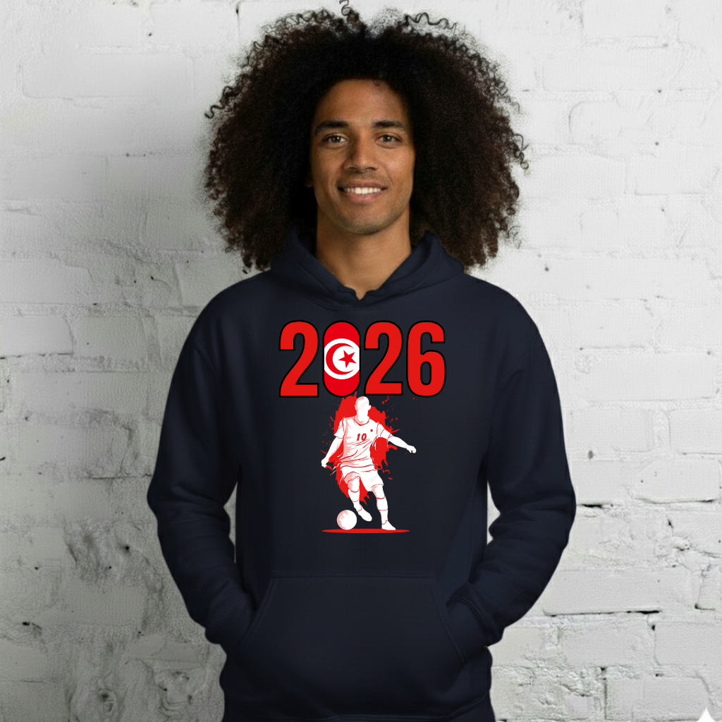 Tunisia World Cup 2026 Fitted Hoodie | Slick_Move_WH