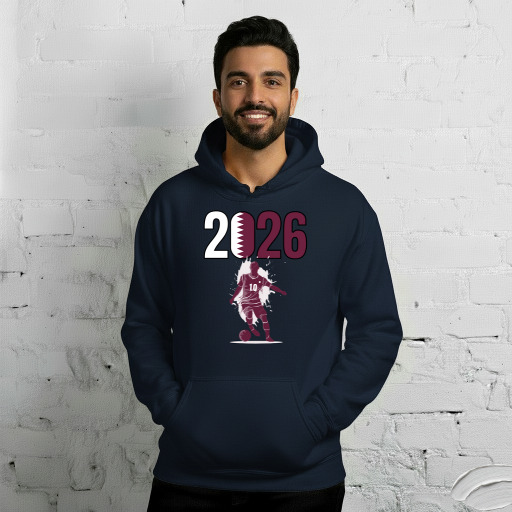 Qatar World Cup 2026 Fitted Hoodie | Slick_Move