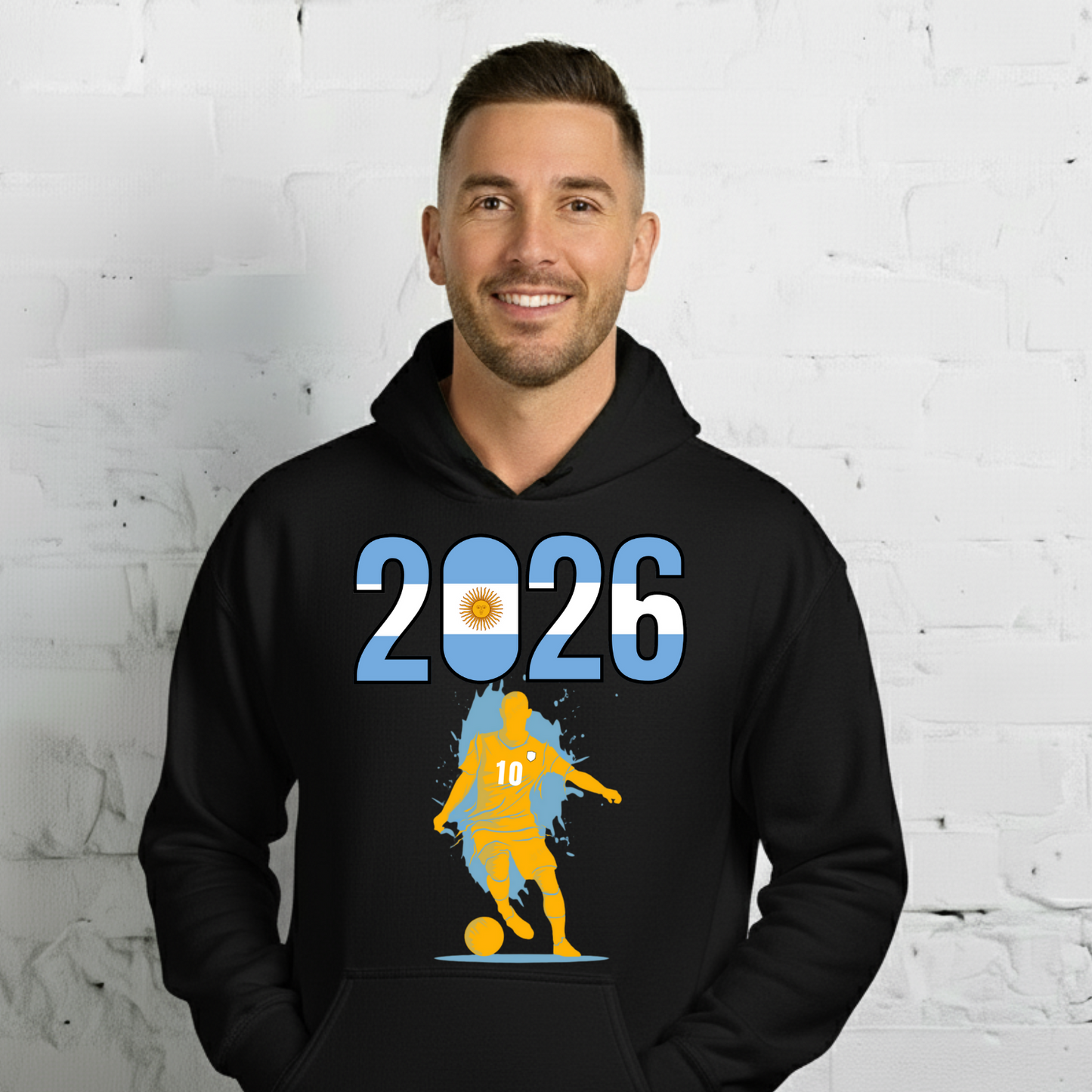 Argentina World Cup 2026 Fitted Hoodie | Slick_Move_GLD