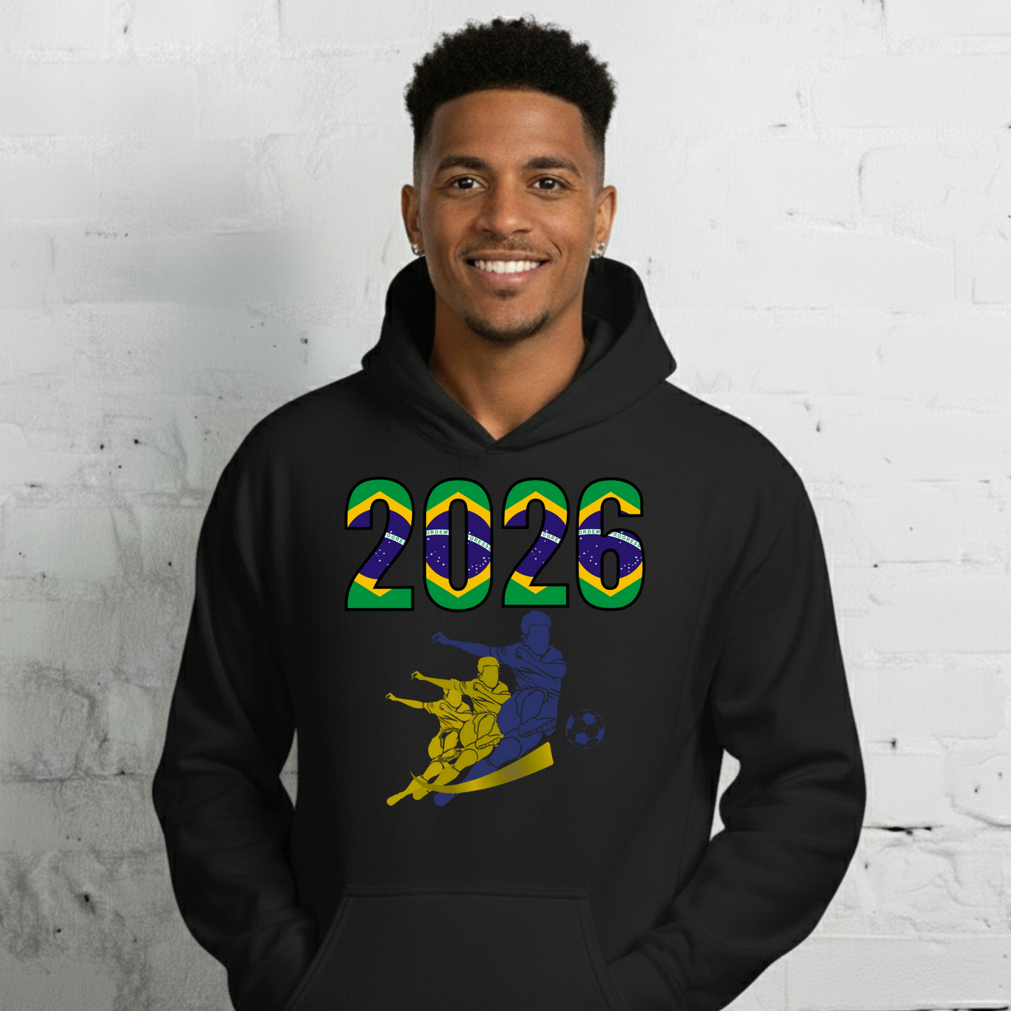 Brazil World Cup 2026 Fitted Hoodie | Rising_Jist_BL