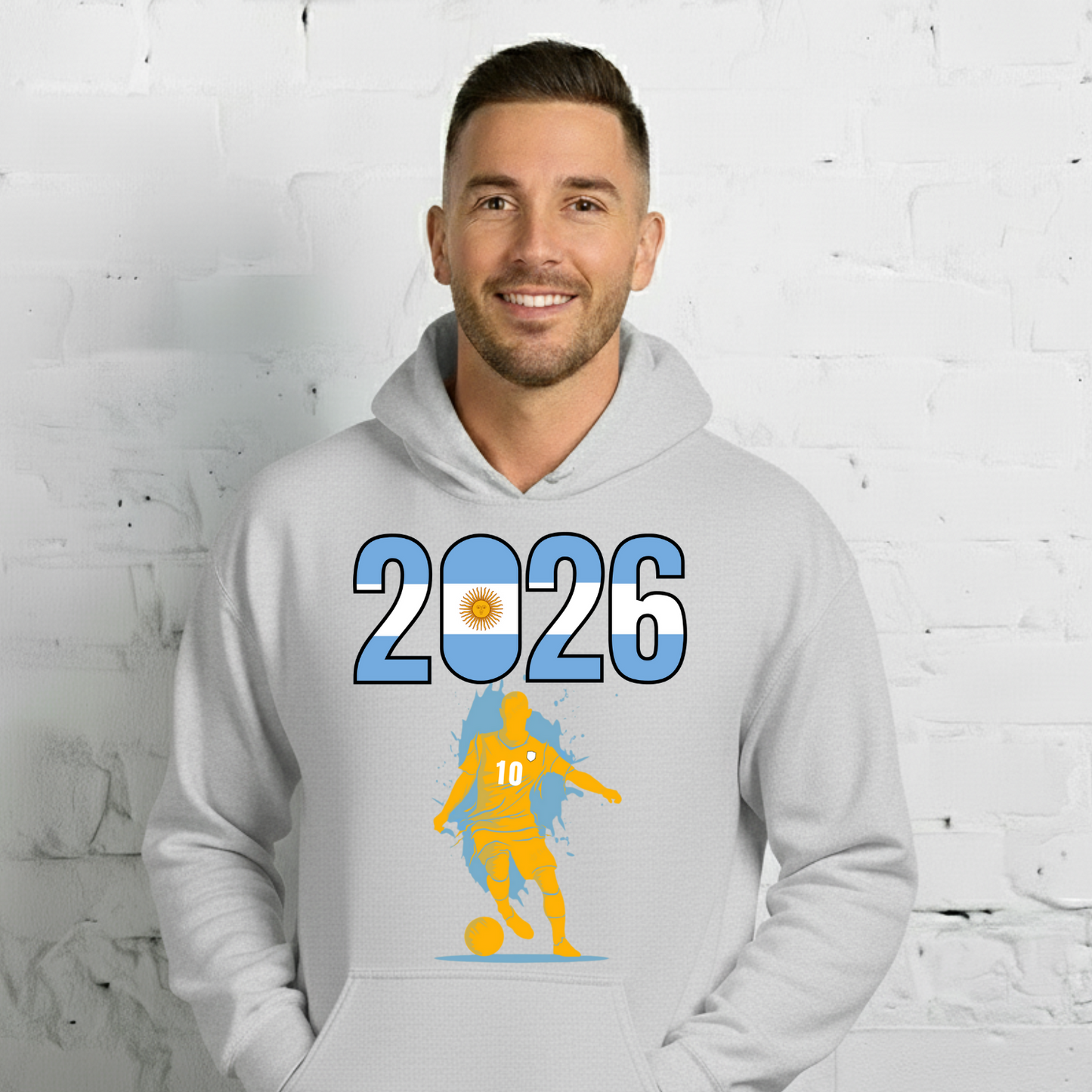 Argentina World Cup 2026 Fitted Hoodie | Slick_Move_GLD