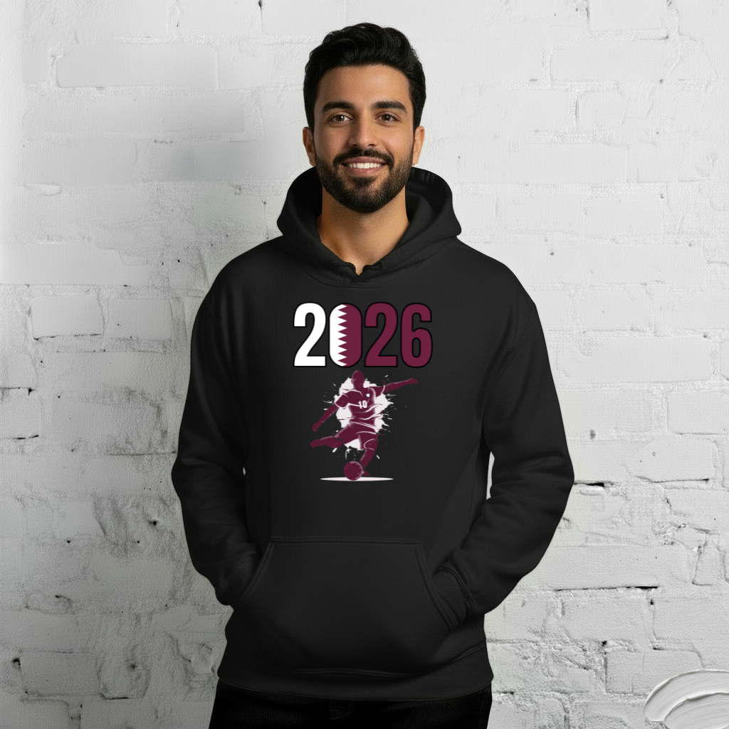 Qatar World Cup 2026 Fitted Hoodie | Let's Play
