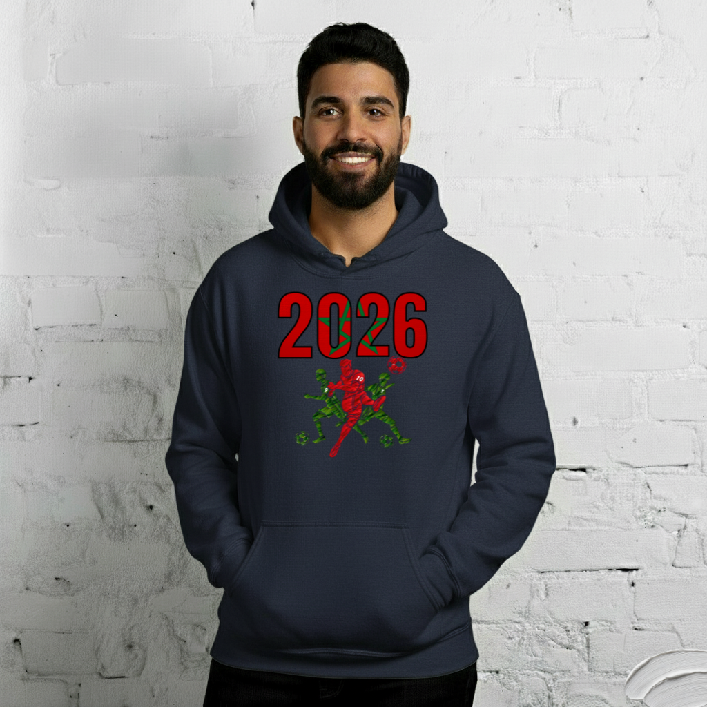 Morocco World Cup 2026 Fitted Hoodie | Sprints_Trio