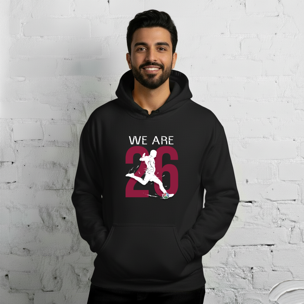 Qatar World Cup 2026 Fitted Hoodie | We_Are_26
