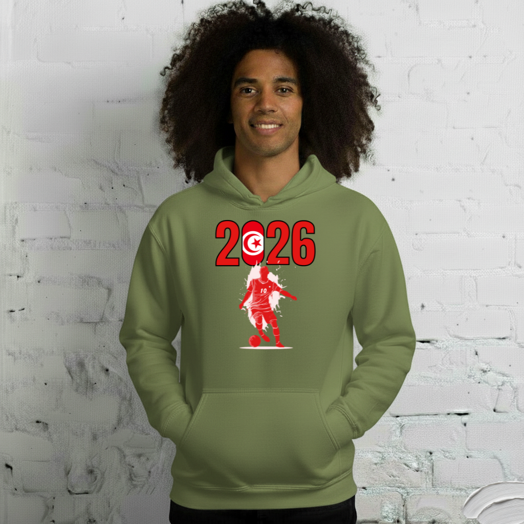 Tunisia World Cup 2026 Fitted Hoodie | Slick_Move_RD
