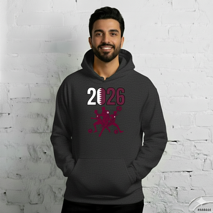 Qatar World Cup 2026 Fitted Hoodie | Sprints_Trio