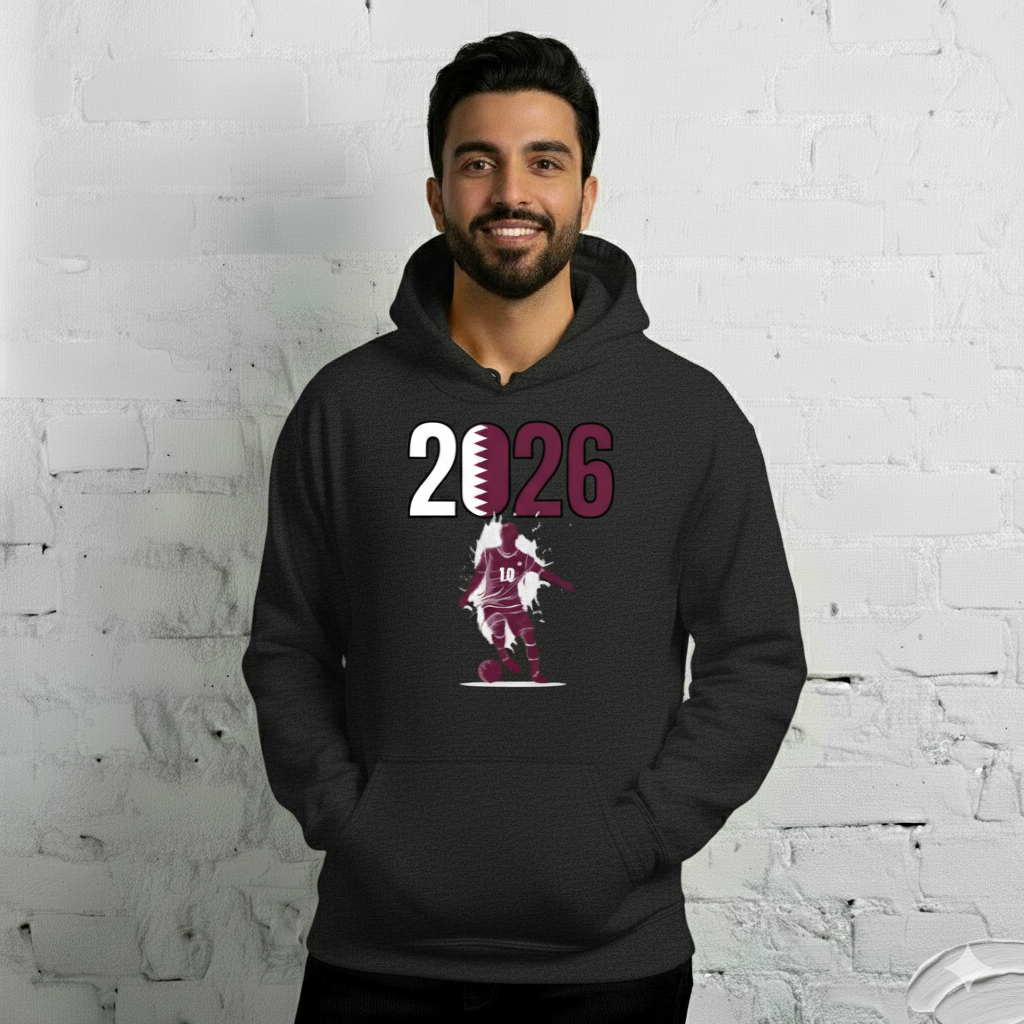Qatar World Cup 2026 Fitted Hoodie | Slick_Move