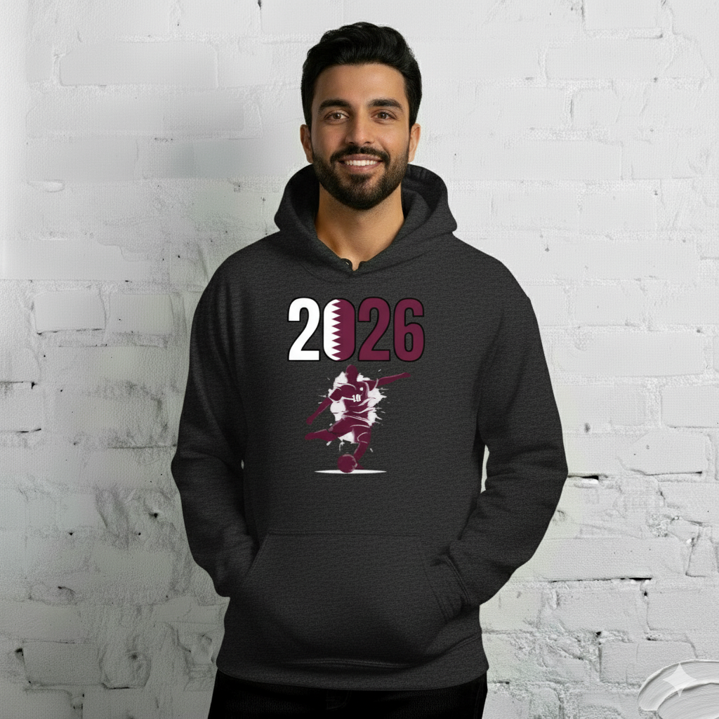 Qatar World Cup 2026 Fitted Hoodie | Let's Play